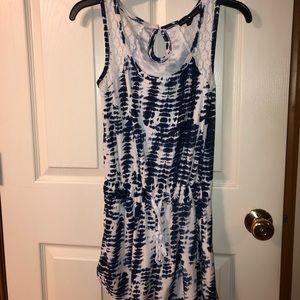 Blue and White Romper